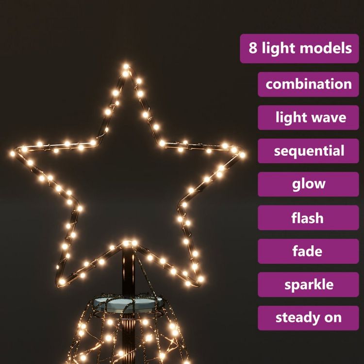 Promo ???? VIDAXL Arbre De No�l Avec Poteau En Metal 500 LED Blanches Chaudes 3 M ✔️ 3 Promo ???? VIDAXL Arbre De No�l Avec Poteau En Metal 500 LED Blanches Chaudes 3 M ✔️ – Image 3
