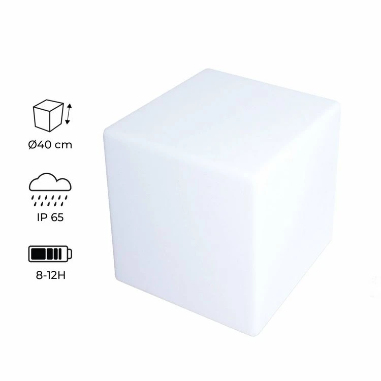 Meilleure affaire 👍 Alice's Garden Cube LED 40cm – Cube Décoratif Lumineux. 40x40cm. Blanc Chaud. Commande à Distance 😉 2 Meilleure affaire 👍 Alice's Garden Cube LED 40cm – Cube Décoratif Lumineux. 40x40cm. Blanc Chaud. Commande à Distance 😉 – Image 2