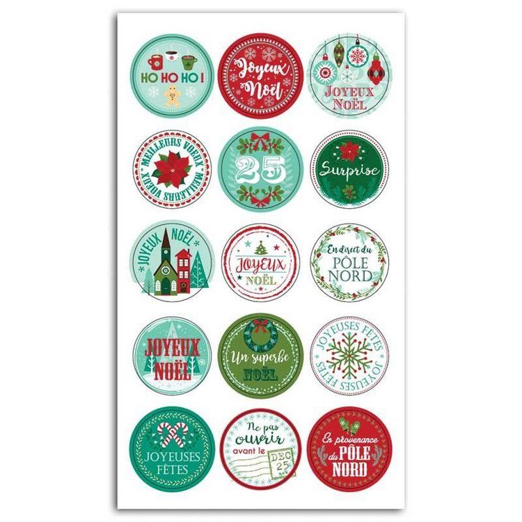 Top 10 ???? Toga 15 Stickers Ronds Pour Emballages Cadeaux - Joyeux Noël ???? 2 Top 10 ???? Toga 15 Stickers Ronds Pour Emballages Cadeaux - Joyeux Noël ???? – Image 2