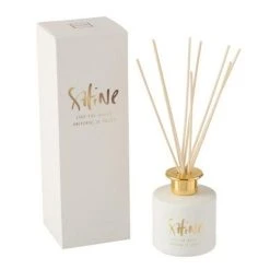 Nouveau 🌟 Paris Prix Huile Parfumée & Bâtonnets Shine 27cm Blanc & Or 😍