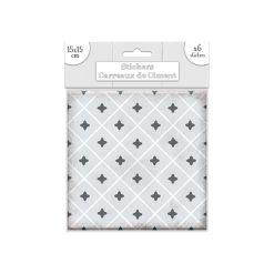 Budget ✔️ SUD TRADING 6 Stickers Carreaux De Ciment Losange - 15 X 15 Cm - Gris ????