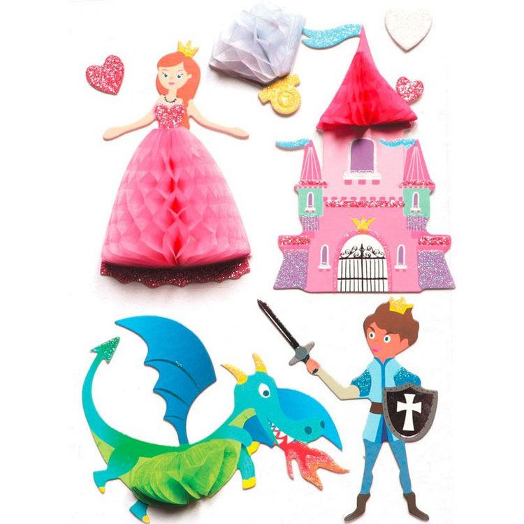 Tout neuf ???? Graine Créative 8 Stickers 3D Princesse Et Chevalier 7 Cm ???? 1 Tout neuf ???? Graine Créative 8 Stickers 3D Princesse Et Chevalier 7 Cm ????