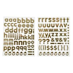 Le moins cher ???? Paris Prix Lot De 2 Planches De Stickers Alphabet 2cm Or ✔️