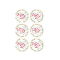 Grosses soldes ⌛ Rayher Autocollants 3D Ø 4cm - Rose Sur Fond Gris 😀