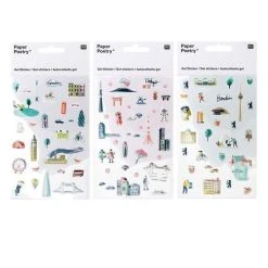 Meilleur prix ⌛ Youdoit Stickers Gel Transparent - Londres, Tokyo, Berlin ❤️