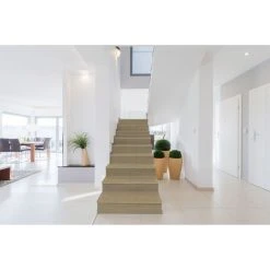 Meilleure affaire 👏 CPM Contremarche Adhésive En PVC Imitation Bois - L. 100 X L. 17 Cm - Taupe 🤩