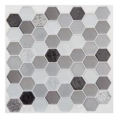 Sortie ???? Lot De 2 Stickers Carrelage Hoxa 25x25cm Noir ????