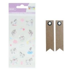 Vente flash 🔔 Youdoit 23 Stickers Epoxy Arc-en-ciel + 20 étiquettes Kraft Fanion 💯