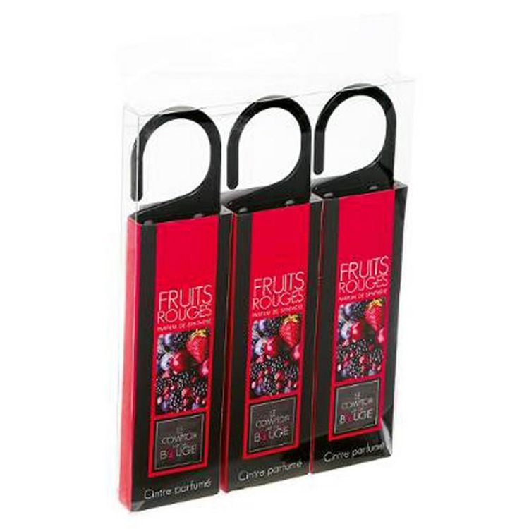De gros ???? Lot De 3 Cintres Parfumés Suspend 17cm Fruits Rouges ???? 2 De gros ???? Lot De 3 Cintres Parfumés Suspend 17cm Fruits Rouges ???? – Image 2