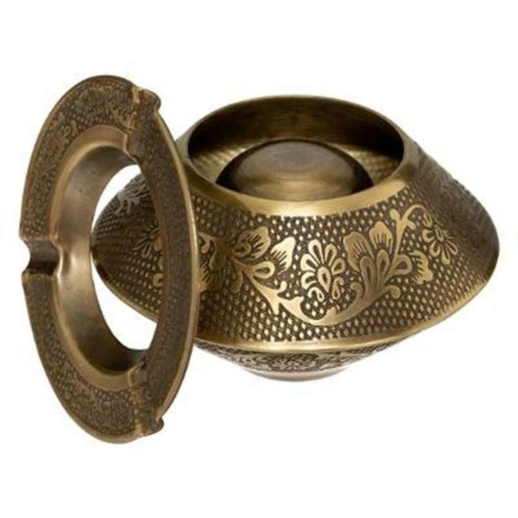 Meilleure affaire 💯 Cendrier Rond En Métal Oasis 12cm Or 🧨 2 Meilleure affaire 💯 Cendrier Rond En Métal Oasis 12cm Or 🧨 – Image 2