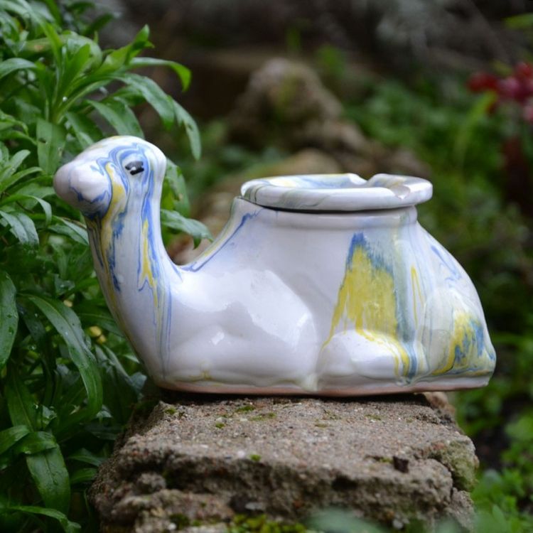 YODECO Cendrier marocain Chameau Marbré Bleu et Jaune - Moyen Modèle Nouveau ???? YODECO Cendrier Marocain Chameau Marbré Bleu Et Jaune - Moyen Modèle ❤️ -Paris Prix Sales unnamed file 2483