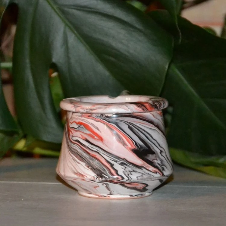 Grosses soldes 🔔 YODECO Cendrier Tunisien Karim Marbré Noir Et Blanc ✔️ 2 Grosses soldes 🔔 YODECO Cendrier Tunisien Karim Marbré Noir Et Blanc ✔️ – Image 2