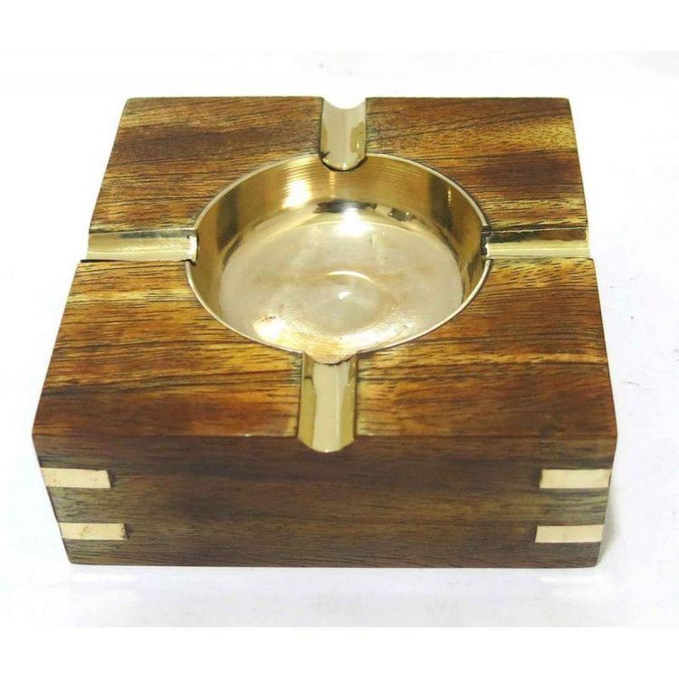 Bon marché ???? Cendrier Design En Bois Ancienna 10cm Marron ???? 2 Bon marché ???? Cendrier Design En Bois Ancienna 10cm Marron ???? – Image 2
