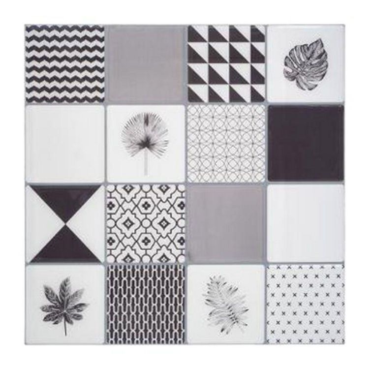 Meilleur prix ⌛ Lot De 2 Stickers Carrelage Image 25x25cm Noir ✨ 1 Meilleur prix ⌛ Lot De 2 Stickers Carrelage Image 25x25cm Noir ✨