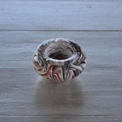 Meilleur prix 🔥 YODECO Cendrier Tunisien Marbré Blanc, Noir Et Rouge - Moyen Modèle 🔥
