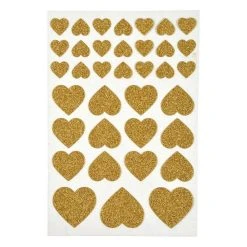 Offres 👍 Paris Prix Lot De 36 Stickers Cœur Glitter Argent 💯