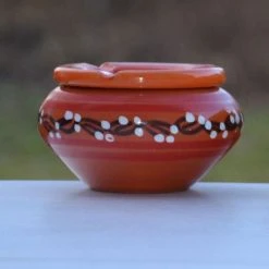 Le moins cher 😍 YODECO Cendrier Petit Modèle Anti Fumée Tatoué Orange - D 10 Cm 🎉