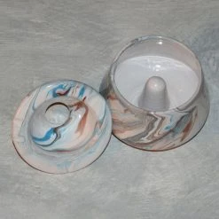 Nouveau 💯 YODECO Cendrier Tunisien Karim Marbré Marron, Bleu Et Blanc ⌛ -Paris Prix Sales unnamed file 2564