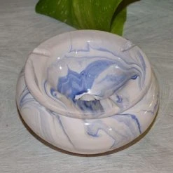 Meilleure affaire ❤️ YODECO Cendrier Anti Fumée Marbré Bleu, Gris Et Blanc - Moyen Modèle 🛒