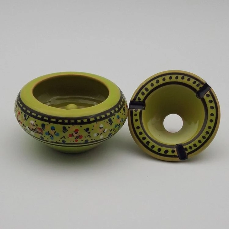 Nouveau 👏 YODECO Cendrier Marocain Marrakech Vert - Petit Modèle 🤩 2 Nouveau 👏 YODECO Cendrier Marocain Marrakech Vert - Petit Modèle 🤩 – Image 2
