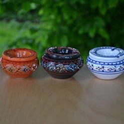 Offres ✔️ YODECO Lot De 3 Mini Cendriers Marrakech Orange, Noir Et Blanc 👍