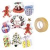 Sortie ???? Youdoit 10 Stickers 3D Décorations De Noël + Masking Tape Doré à Paillettes 5 M ????