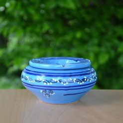 Tout neuf ❤️ YODECO Cendrier Moyen Modèle Anti Fumée Tatoué Bleu - D 12 Cm ????