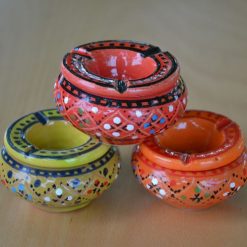 Tout neuf ???? YODECO Lot De 3 Mini Cendriers Marrakech Rouge, Vert Et Orange ????