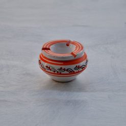 Remise ⭐ YODECO Cendrier Anti Fumée Tatoué Orange Et Blanc - Mini Modèle ????