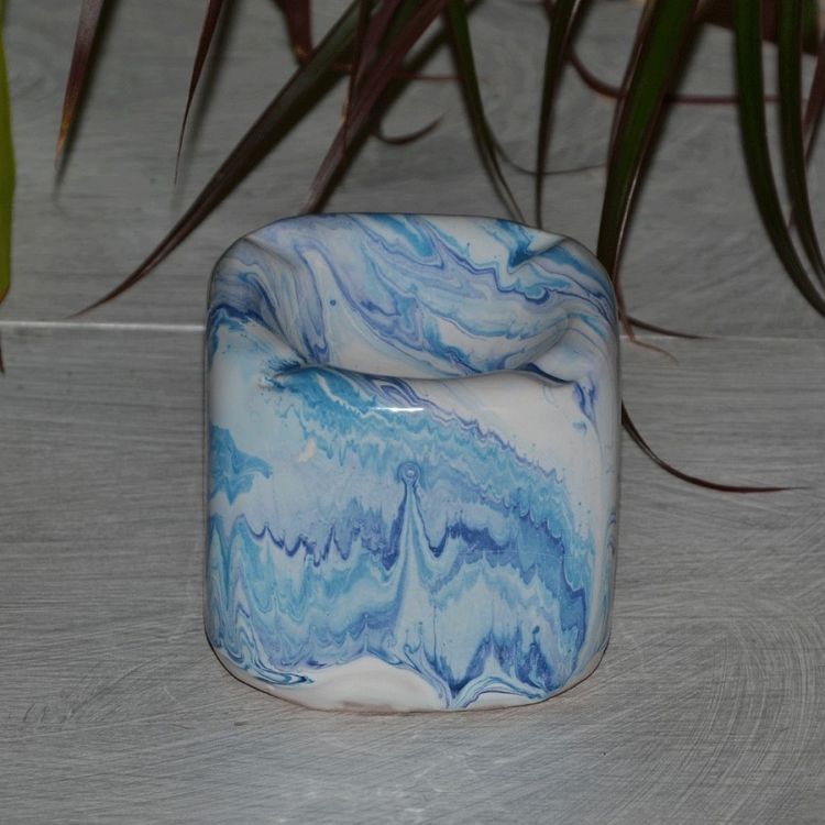 YODECO Cendrier anti fumée Cube marbré bleu, turquoise et blanc Grosses soldes ???? YODECO Cendrier Anti Fumée Cube Marbré Bleu, Turquoise Et Blanc ???? -Paris Prix Sales unnamed file 2685