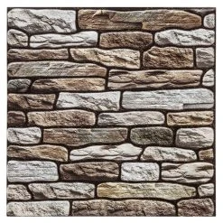 Meilleure vente 🌟 ATMOSPHERA 2 Stickers Carrelage Mur - Taupe ✔️