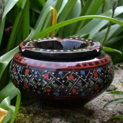 Offres ⭐ YODECO Cendrier Anti Fumée Marrakech Noir- Moyen Modèle ✨