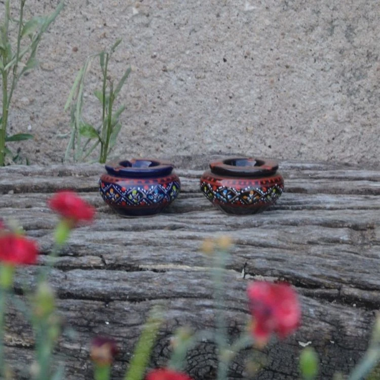 Budget 🤩 YODECO Lot 2 Mini Cendriers Marrakech Bleu Nuit Et Noir - Mini Modèle 🤩 1 Budget 🤩 YODECO Lot 2 Mini Cendriers Marrakech Bleu Nuit Et Noir - Mini Modèle 🤩