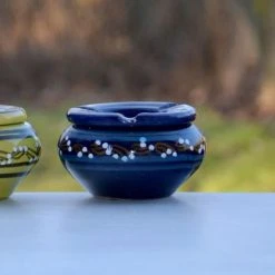 Nouveau 👏 YODECO Lot De 3 Cendriers Tatoué Rouge, Bleu Et Vert Anis - Mini Modèle 🧨 -Paris Prix Sales unnamed file 2723