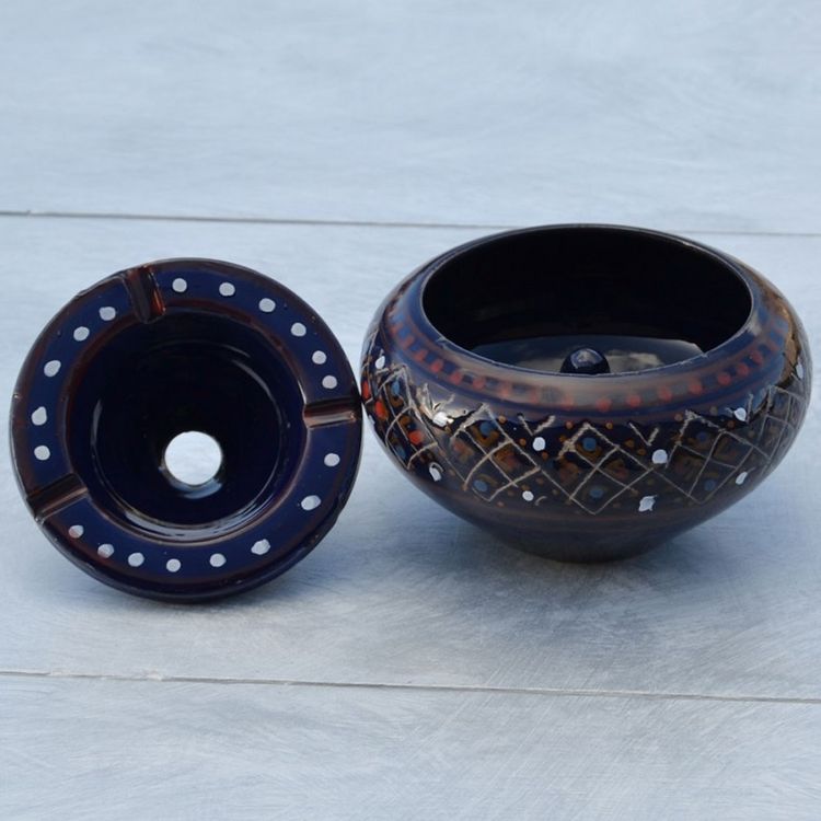 YODECO Cendrier anti fumée Marrakech Bleu nuit- Moyen modèle Promo ???? YODECO Cendrier Anti Fumée Marrakech Bleu Nuit- Moyen Modèle ???? -Paris Prix Sales unnamed file 2738