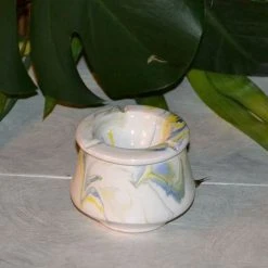 Bon marché 🎉 YODECO Cendrier Tunisien Karim Marbré Bleu, Jaune Et Blanc 🎁 -Paris Prix Sales unnamed file 2747