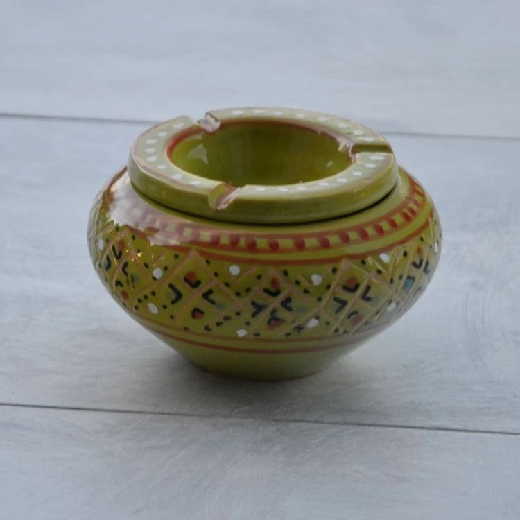 Nouveau 💯 YODECO Cendrier Marocain Anti Fumée Marrakech Vert - Moyen Modèle ✔️ 2 Nouveau 💯 YODECO Cendrier Marocain Anti Fumée Marrakech Vert - Moyen Modèle ✔️ – Image 2