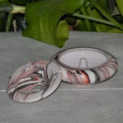 Tout neuf ✔️ YODECO Cendrier Marocain Anis Marbré Noir, Rouge Et Blanc Moyen Modèle 🔥 -Paris Prix Sales unnamed file 2774