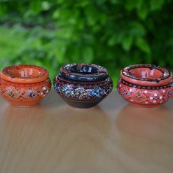 Promo ✨ YODECO Lot De 3 Mini Cendriers Marrakech Rouge, Noir Et Orange ⭐