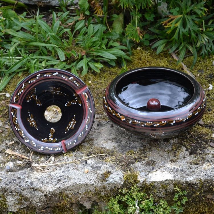 YODECO Cendrier oriental Tatoué Noir - Grand modèle Promo ???? YODECO Cendrier Oriental Tatoué Noir - Grand Modèle ???? -Paris Prix Sales unnamed file 2795