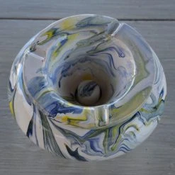 Top 10 😉 YODECO Cendrier Anti Fumée Géant Marbré Jaune, Bleu Et Blanc D30 Cm 🛒