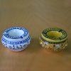 Sortie ???? YODECO Lot De 2 Mini Cendriers Marrakech Blanc Et Vert ????