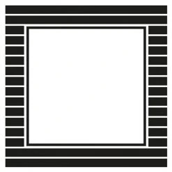 Budget ⌛ Artemio 12 Stickers Carrés 6,3 Cm - Rayures Noires Et Blanches ✨