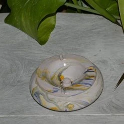 Remise 🤩 YODECO Cendrier Marocain Anis Marbré Jaune, Bleu Et Blanc Moyen Modèle 😀