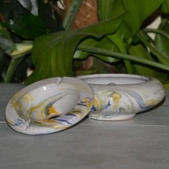 Remise 🤩 YODECO Cendrier Marocain Anis Marbré Jaune, Bleu Et Blanc Moyen Modèle 😀 -Paris Prix Sales unnamed file 2822