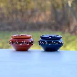 Promo 🤩 YODECO Lot De 2 Mini Cendriers Tatoué Orange Et Tatoué Bleu Nuit 🛒