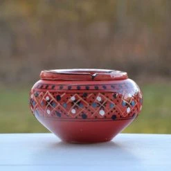 Budget 🌟 YODECO Cendrier Anti Fumée Marrakech Rouge - Moyen Modèle 😉