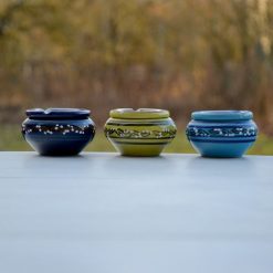 Acheter ???? YODECO Lot 3 Mini Cendriers Tatoué Bleu Nuit, Vert Et Bleu ????