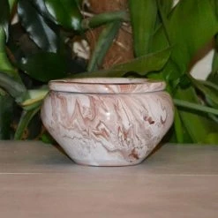 Promo 🌟 YODECO Cendrier Anti Fumée Marbré Marron, Gris Et Blanc - Moyen Modèle 🥰