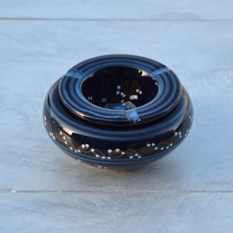 YODECO Cendrier marocain Tatoué bleu nuit - Moyen modèle Bon marché ???? YODECO Cendrier Marocain Tatoué Bleu Nuit - Moyen Modèle ✔️ -Paris Prix Sales unnamed file 2851